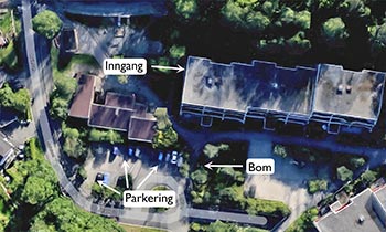 Bogen musikkskole, Ullern, Oslo - parkering og inngang
